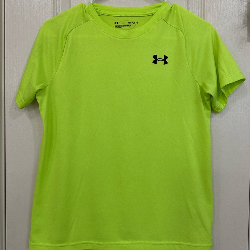 Under Armour Vibrant Lime Tee with Black Logo